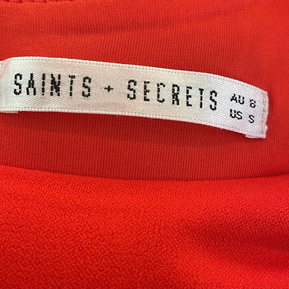 Saints + Secrets Orange Ruffled Dress - Picture 5 of 6